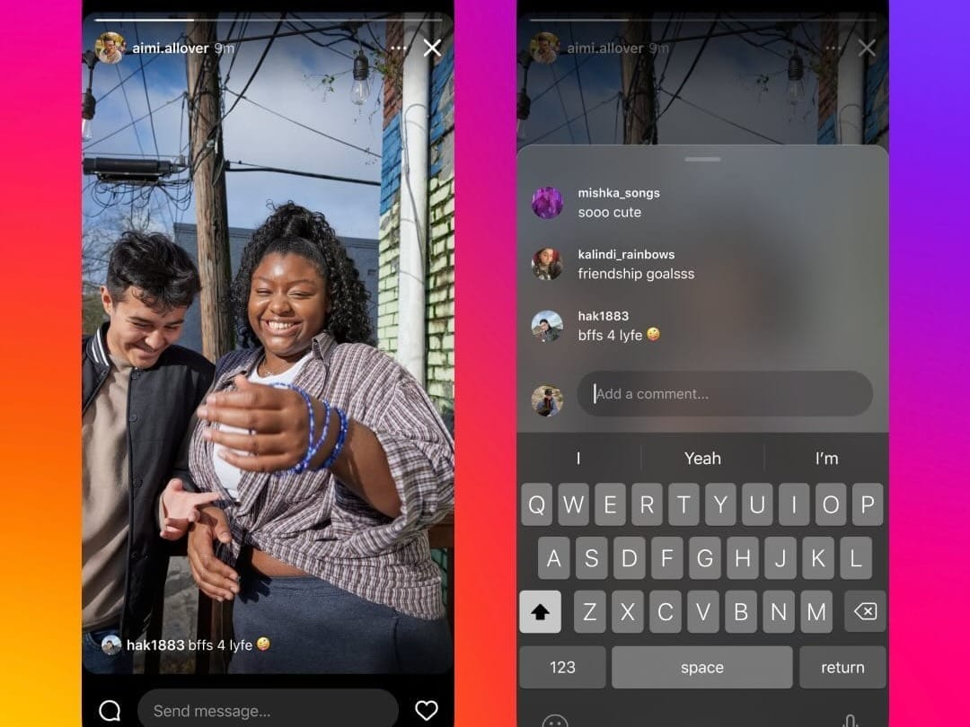 Instagram's new feature lets you publicly comment on people's stories