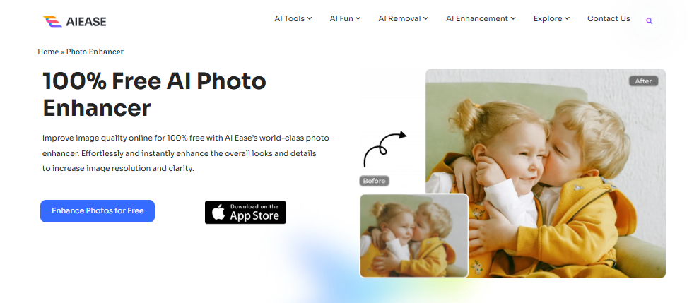  100% Free AI Photo Enhancer