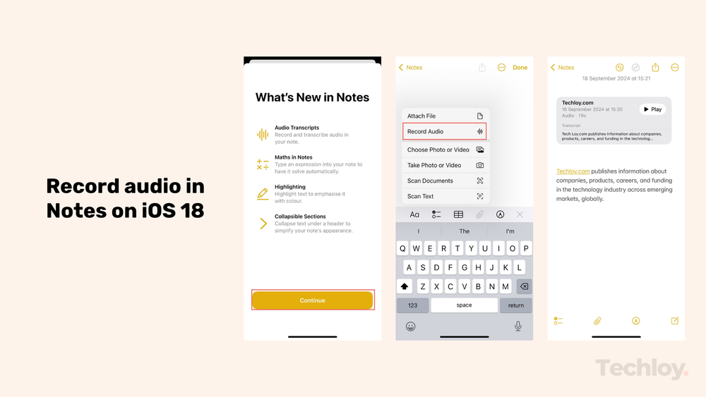 How to access and use Notes' audio recording on iOS 18 post image